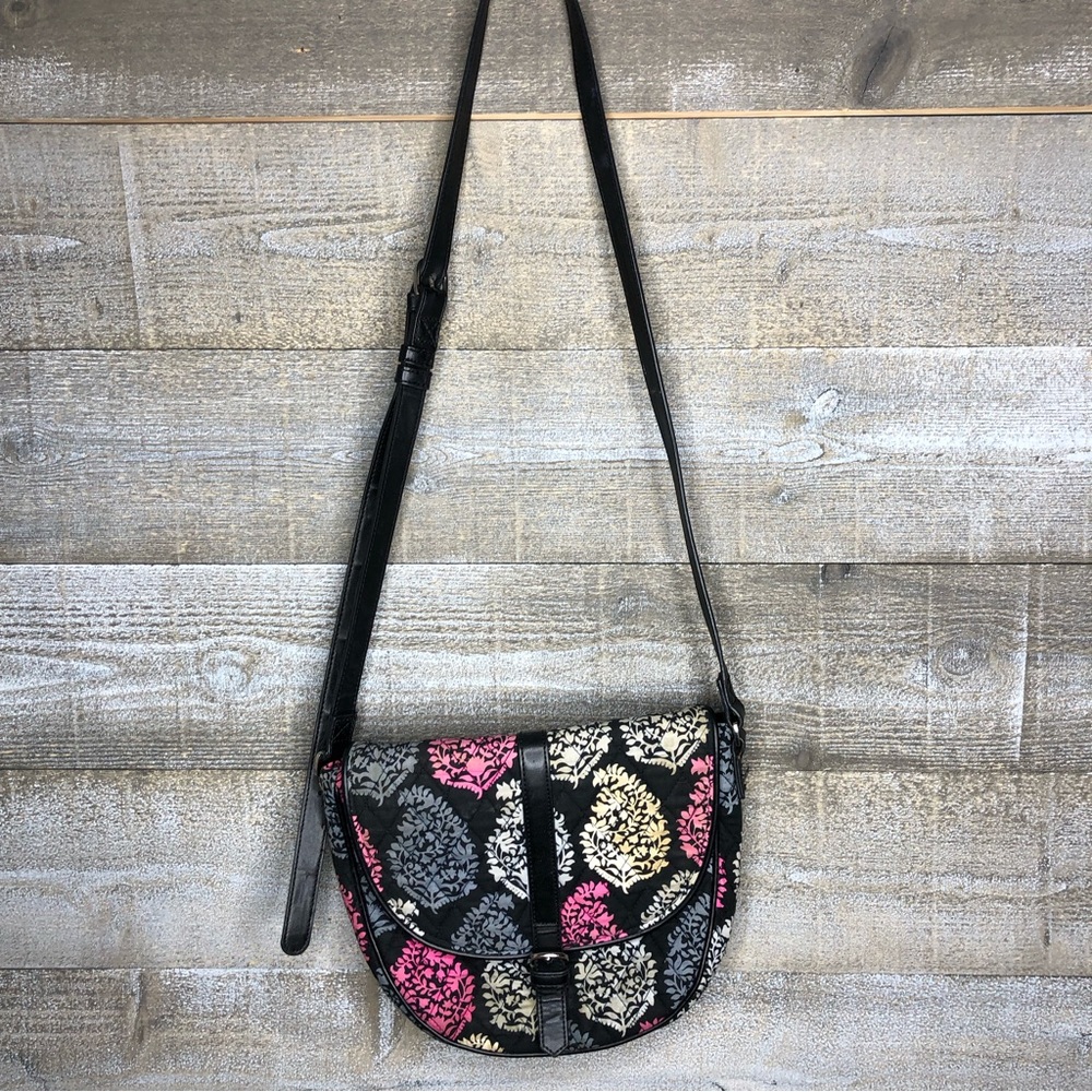 Vera Bradley printed slim saddle crossbody bag